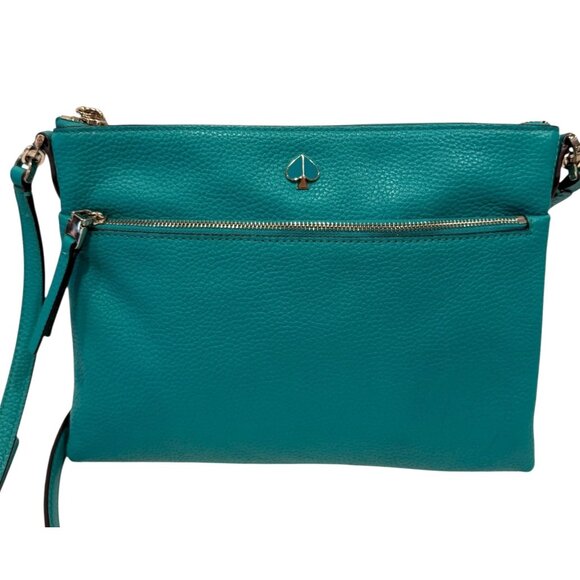 Kate Spade Women's Polly Crossbody Bag Turquoise Logo Pockets - Picture 3 of 10